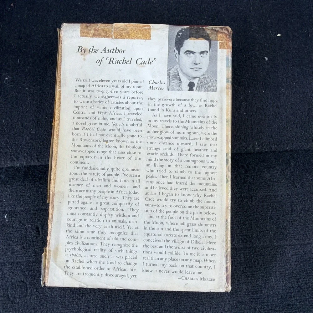 Rachel Cade: A Novel by Charles Mercer 1956 HC/DJ BCE G.P. Putnam's Sons Vintage